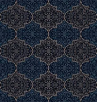 Vector seamless pattern with art ornament for design Stock Illustration