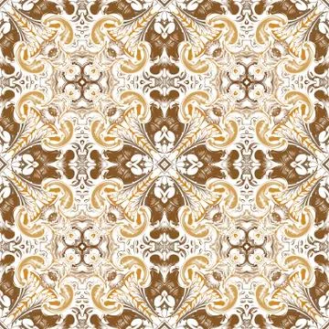 Vector seamless pattern with art ornament for design Stock Illustration