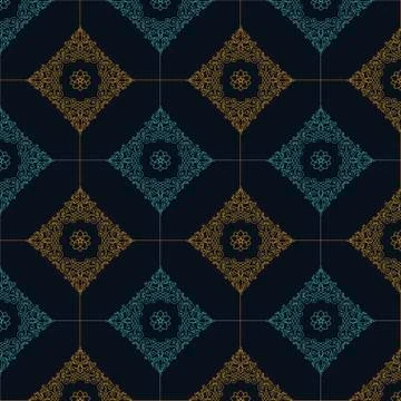 Vector seamless pattern with art ornament for design Stock Illustration