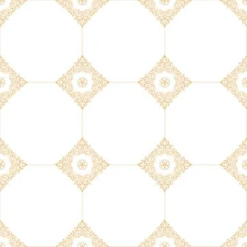 Vector seamless pattern with art ornament for design Stock Illustration