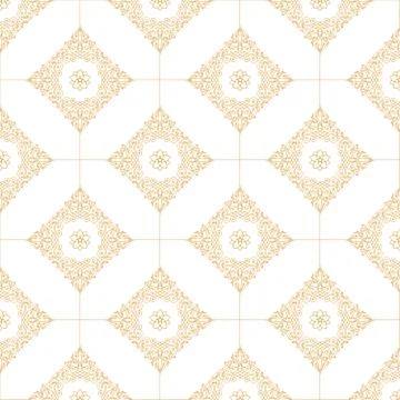 Vector seamless pattern with art ornament for design Stock Illustration