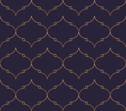 Vector seamless pattern with art ornament for design Stock Illustration