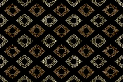 Vector seamless pattern with art ornament for design Stock Illustration