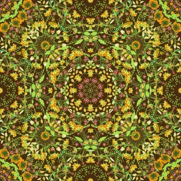 Vector seamless pattern with art ornament. Vintage elements for design in Illustrazione stock