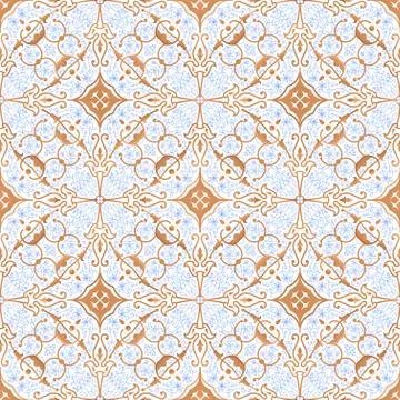 Vector seamless pattern with art ornament for design Stock Illustration