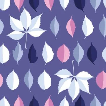 Vector seamless pattern with autumn leaves Stock Illustration