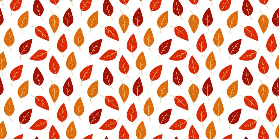 Vector seamless pattern of autumn leaves. Autumn Background 스톡 일러스트