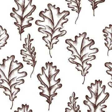 Vector seamless pattern of autumn pattern. Hand drawn vector illustration Illustrazione stock