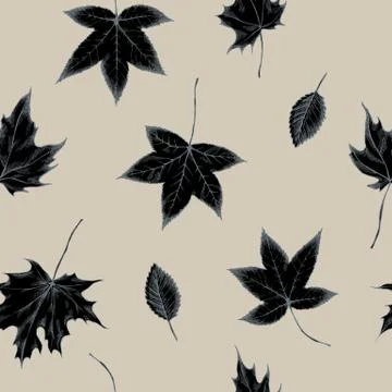 Vector seamless pattern of autumn pattern. Hand drawn vector illustration 스톡 일러스트