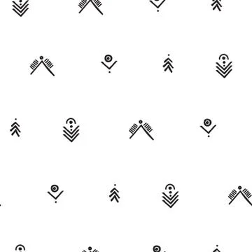 Vector seamless pattern, aztek pattern. Universal colorful summer aztec patte Stock Illustration