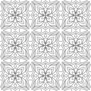 Vector seamless pattern background in black and white. Stock Illustration