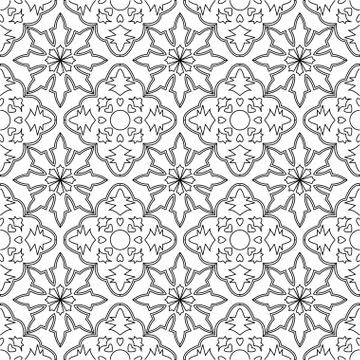 Vector seamless pattern background in black and white. Stock Illustration