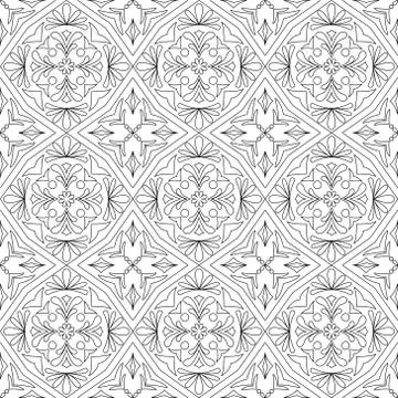 Vector seamless pattern background in black and white. Stock Illustration