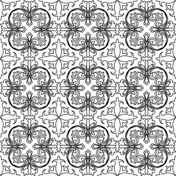 Vector seamless pattern background in black and white. イラスト素材
