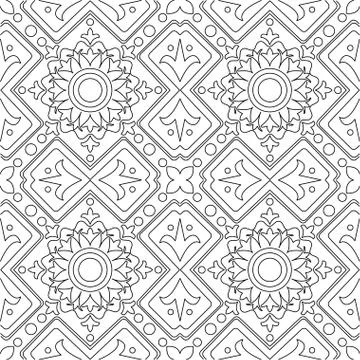 Vector seamless pattern background in black and white. Stock Illustration