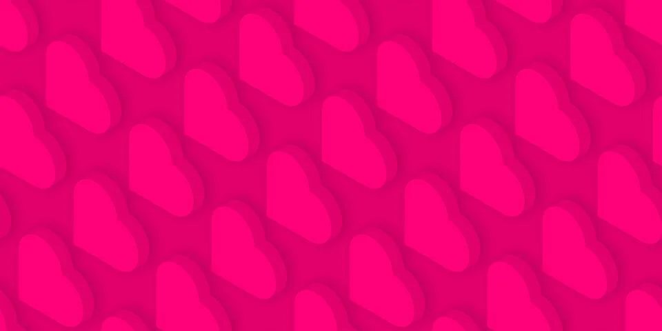 Vector seamless pattern background. Happy Valentines day bright wallpaper w.. Stock Illustration