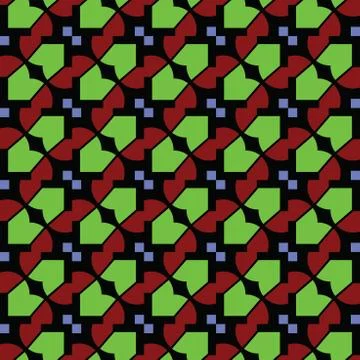Vector seamless pattern background texture with geometric shapes, colored in  Stock Illustration