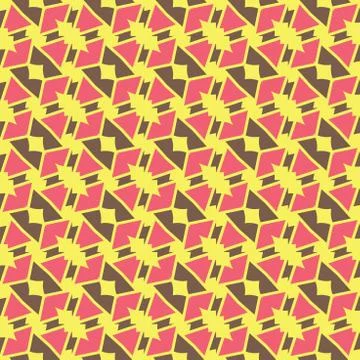 Vector seamless pattern background texture with geometric shapes, colored in  Stock Illustration