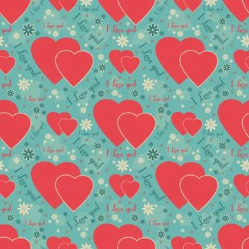 Vector seamless pattern background. Valentine's day. Elegant pattern for your Stock Illustration