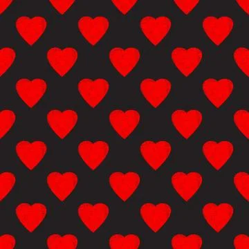 Vector seamless pattern background. Valentine's day grunge pattern. Love patt Stock Illustration
