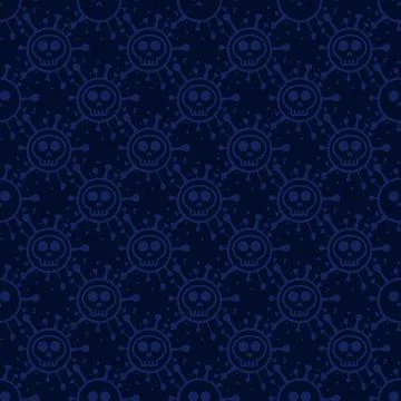 Vector seamless pattern bacteria nCoV. deadly virus Coronavirus SARS-CoV-2. S Stock Illustration