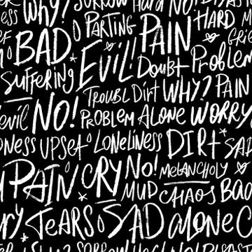 Vector seamless pattern with bad words イラスト素材