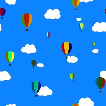 Vector Seamless Pattern. Balloons. EPS10. Stock Illustration