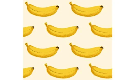 Vector seamless pattern of bananas Stock Illustration