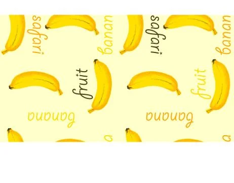 Vector seamless pattern of bananas Stock Illustration