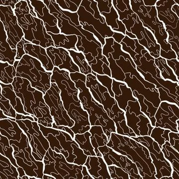 Vector seamless pattern of bark texture. Wood natural structure Stock Illustration