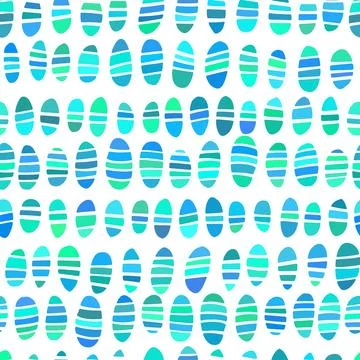 Vector seamless pattern with beads motif. Abstract blue color palette minim.. Stock Illustration