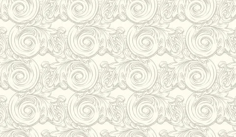 Vector seamless pattern with beautiful ornate baroque ornament Illustrazione stock