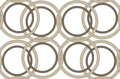 Vector seamless pattern of beige and brown geometric elements. Illustrazione stock