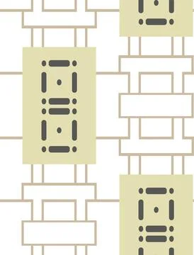 Vector seamless pattern of beige and gray geometric elements. Stock Illustration