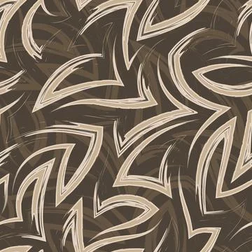 Vector seamless pattern of beige zigzags and corners. Vector seamless geometric Stock Illustration