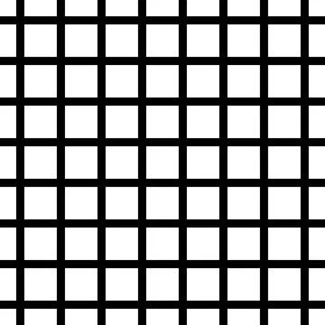 A Vector seamless pattern of black abstract geometric shapes and grid isolated Stock Illustration