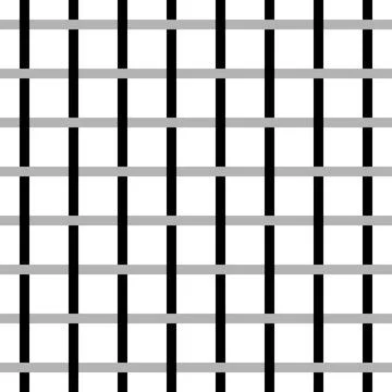 Vector seamless pattern of black abstract geometric shapes and grid isolated Illustrazione stock