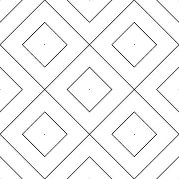 A Vector seamless pattern of black abstract geometric shapes and grid isola.. Stock Illustration