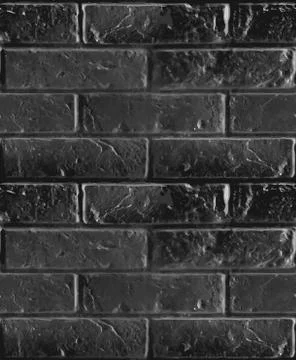 Vector seamless pattern of black brick wall. Illustrazione stock