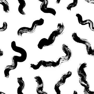 Vector seamless pattern with black ethnic elements Illustrazione stock