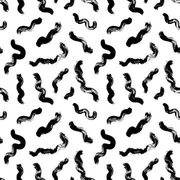Vector seamless pattern with black ethnic elements 스톡 일러스트