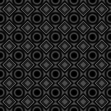 Vector seamless pattern. black, gray, dark, rhombus, square, circle, textiles イラスト素材