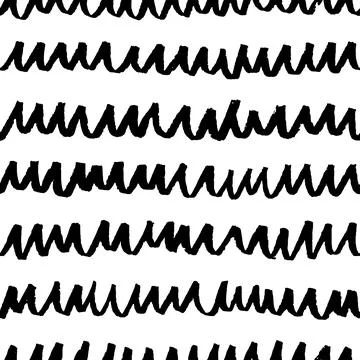 Vector seamless pattern with black grunge waves. 스톡 일러스트
