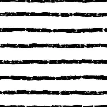 Vector seamless pattern with black grungy stripes on white background Stock Illustration