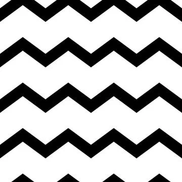 Vector seamless pattern with black zig zag background. 스톡 일러스트