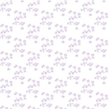 Vector Seamless pattern Blooming tree. Botanical Floral Decoration Texture Stock Illustration