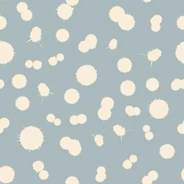 Vector seamless pattern with blot, ink splatter, abstract element on tender b Stock Illustration