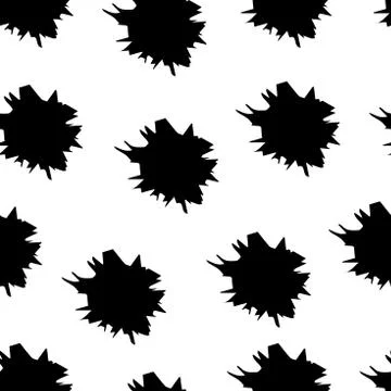 Vector seamless pattern with blotches, spots. Pattern on white background Stock Illustration