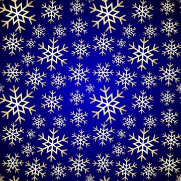 Vector Seamless Pattern Blue Background with Snowflakes Stock Illustration