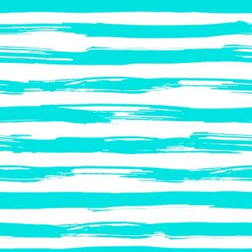 Vector seamless pattern with blue brush strokes. Striped background inspired by Stockillustratie